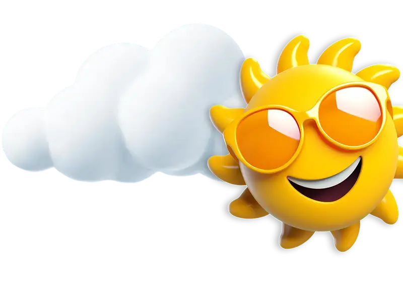 Sun and clouds illustration